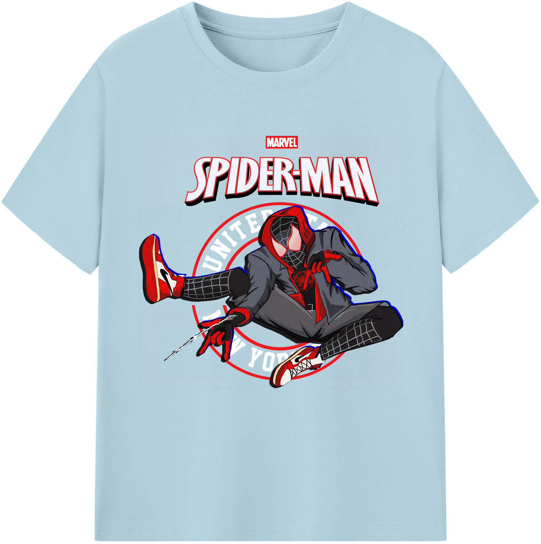 （画像用） Spider Man スパイダーマン 綿100％半袖Tシャツ（フロントプリント）
